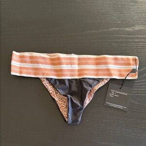 Acacia Swimwear Orange and Black Bikini Bottom